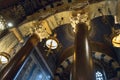 Inside view of the Chapel of Charlemagne Aachen Cathedral with Byzantine architecture Royalty Free Stock Photo