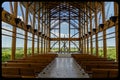 Inside view of the chapel Holy family shrine Gretna Nebraska Royalty Free Stock Photo