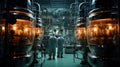 Inside view of a chemical reactor in operation Royalty Free Stock Photo