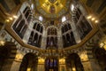 Inside view of dome Aachener Dom, Aachen Cathedral the Cathedral of Aix-la-Chapelle, Royalty Free Stock Photo