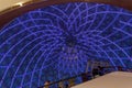 Inside view of the dome of the Tourist Hall inside Sheikh Zayed Grand Mosque in Abu Dhabi city, United Arab Emirates Royalty Free Stock Photo