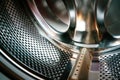 Inside view of an empty drum of a washing machine Royalty Free Stock Photo