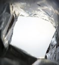 Inside view of the foil bag