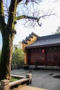 The inside view of the garden of Yongfu Temple, Hangzhou, China. Royalty Free Stock Photo