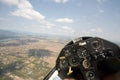 Inside view in a glider Royalty Free Stock Photo