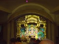 Inside view of ISKCON Temple Delhi . Royalty Free Stock Photo