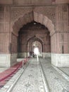 The inside view of jama masjid,Delhi India