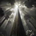 giant trees in the Amazon rainforest Royalty Free Stock Photo