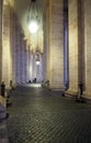 Colonnade of St. Peter`s Square in the Vatican City