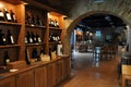 Local winery in the medieval town of Offida in central Italy