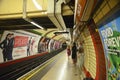 Inside view of London Underground, Tube Station Royalty Free Stock Photo