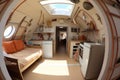 inside view of mars habitat living quarters