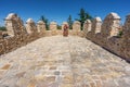 Medieval city walls tower in Avila, Spain