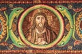 Ravenna, Italy - Inside View of the Mosaic Depicting Jesus in San Vitale Basilica UNESCO World Heritage