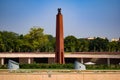 Inside view of National War Memorial in Delhi India, War Memorial full view during evening