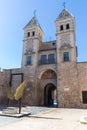 Inside view at the old Bisagra gate  puerta del Alfonso VI a monumental moorish main city gate entrance on Toledo fortress, Royalty Free Stock Photo