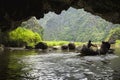 Inside view out of natural cave in Tam Coc scenic spot, Ninh Binh, Vietnam