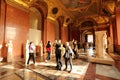 Inside view painting  at Louvre museum in Paris Royalty Free Stock Photo