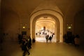 Inside view painting at Louvre museum in Paris