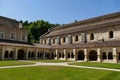 The cloister of Fontenay Abbey Royalty Free Stock Photo