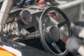 Inside view of a race car drivers seat Royalty Free Stock Photo