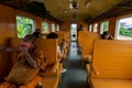 Inside view of regional train from Hatyai to Phatthalung