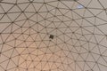 inside view on the roof of a geodesic dome Royalty Free Stock Photo