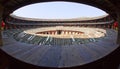 Inside view of the round Hakka earth building Royalty Free Stock Photo