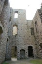 Inside view of ruins of the castle Borgholm on Oland island in Sweden Royalty Free Stock Photo