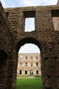 Inside view of ruins of the castle Borgholm on Oland island in Sweden Royalty Free Stock Photo