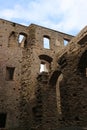 Inside view of ruins of the castle Borgholm on Oland island in Sweden Royalty Free Stock Photo
