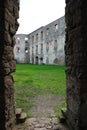 Inside view of ruins of the castle Borgholm on Oland island in Sweden Royalty Free Stock Photo