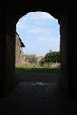 Inside view of ruins of the castle Borgholm on Oland island in Sweden Royalty Free Stock Photo