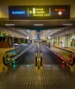 Inside view of singapore airport. Airport inside view. Airport accelerators Royalty Free Stock Photo