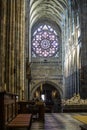 inside View of the St.Vitus Cathedral in Prague Royalty Free Stock Photo