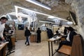 An inside view of the synagogue at the tomb of Shimon the Righteous, in the Sheikh Jarrah neighborhood