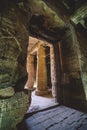 Inside View of the temple of Seti I, which is also known as the Great Temple of Abydos, in Kharga Royalty Free Stock Photo