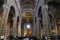 Inside view of thInterior of Siena Cathedral in Tuscany