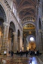 Inside view of thInterior of Siena Cathedral in Tuscany