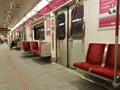 Inside view Toronto subway wagon