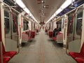 Inside view Toronto subway wagon