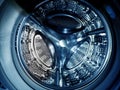 Inside view washing machine drum Royalty Free Stock Photo