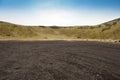 Inside in a volcano crater in Iceland Royalty Free Stock Photo