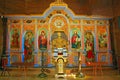 Inside Voskresenska church in Baturin in Ukraine
