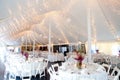 inside a wedding tent Royalty Free Stock Photo