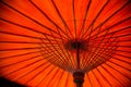 Wood orange umbrella