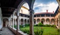 Beautiful Panoranic View of the Yard of Monastery of St. Francis in Pula