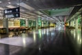 inside the Zurich airport atrium on a night with no passenger traffic. September 2023.