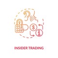 Insider trading concept icon