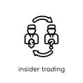 Insider trading icon. Trendy modern flat linear vector Insider t